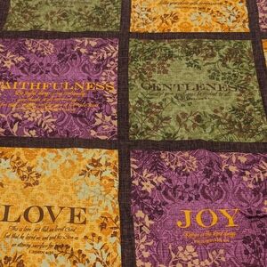 Fruit Of The Spirit Panel Cotton Calico Fabric 2 Yards New